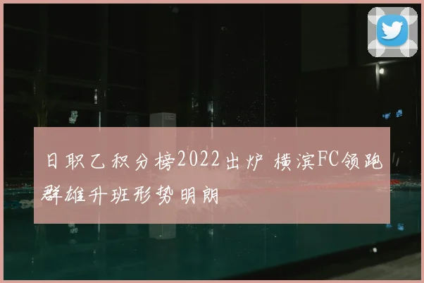 日职乙积分榜2022出炉 横滨FC领跑群雄升班形势明朗